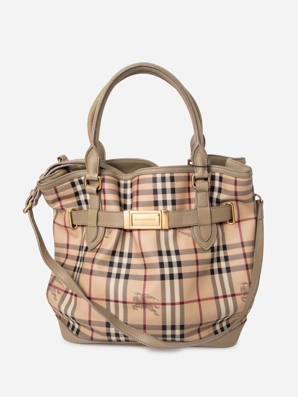 Burberry Haymarket Check Hobo Bag